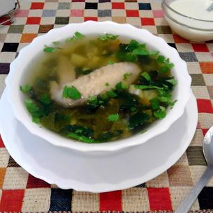 Рецепт Зеленых щей с крапивой и щавелем с яйцом