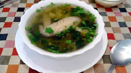 Рецепт Зеленых щей с крапивой и щавелем с яйцом