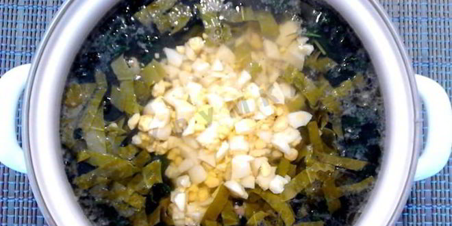 Рецепт зеленых щей с крапивой и щавелем с яйцом