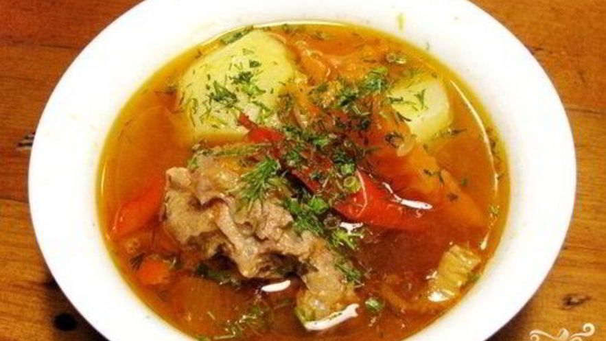 Рецепт шурпы из говядины в казане