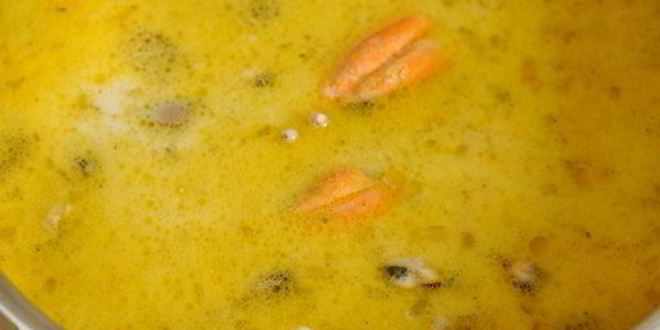 Рецепт сливочного супа с морепродуктами