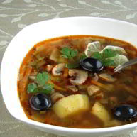 Рецепт Грибной солянки постной