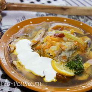 Рецепт Мясной солянки с колбасами