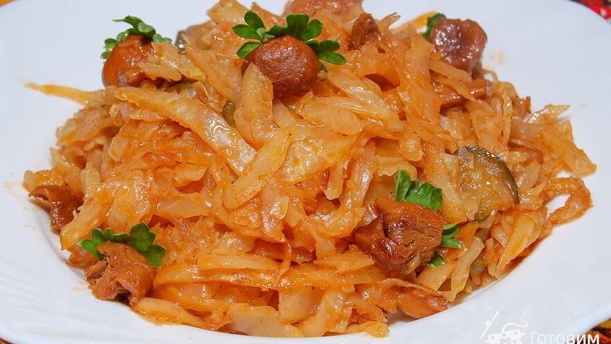 Рецепт солянки из капусты с грибами