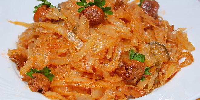 Рецепт солянки из капусты с грибами