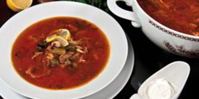 Рецепт солянки мясной на сковороде