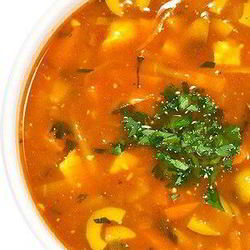 Рецепт Солянки по-вегетариански с шампиньонами и адыгейским сыром