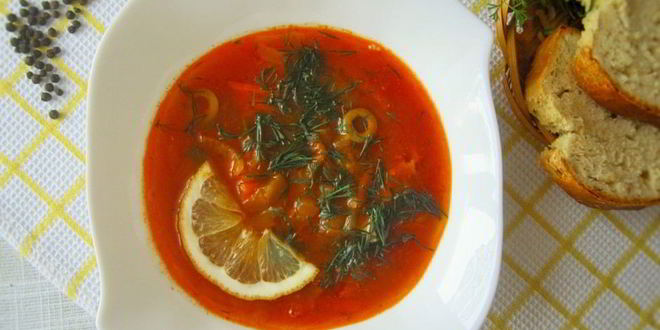 Рецепт солянки рыбной