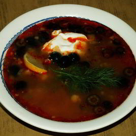 Рецепт Солянки с копчеными ребрышками