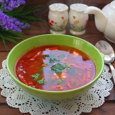 Рецепт Солянки с курицей и колбасой