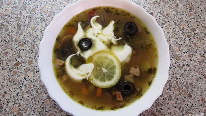 Рецепт Солянки с маслинами