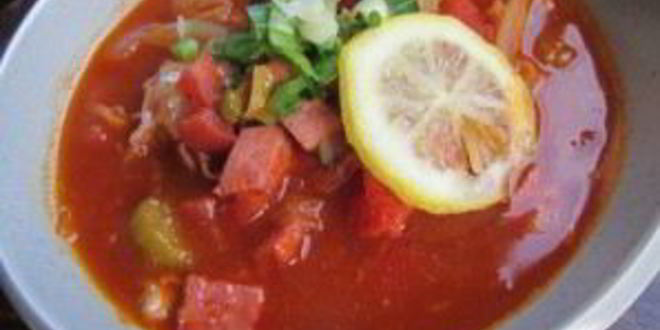 Рецепт солянки с оливками и колбасой