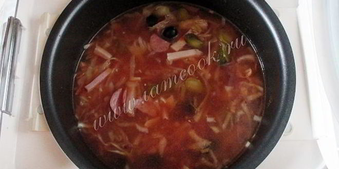 Рецепт солянки сборной в мультиварке