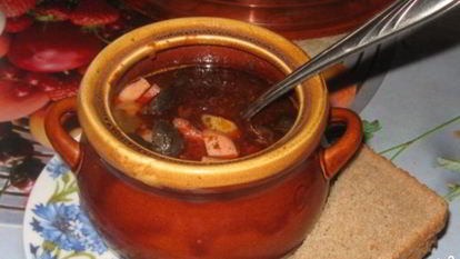 Рецепт Солянки в горшочках