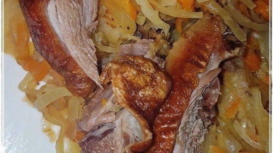 Рецепт утки с капустой