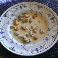 Рецепт Супа из мидий со сливками