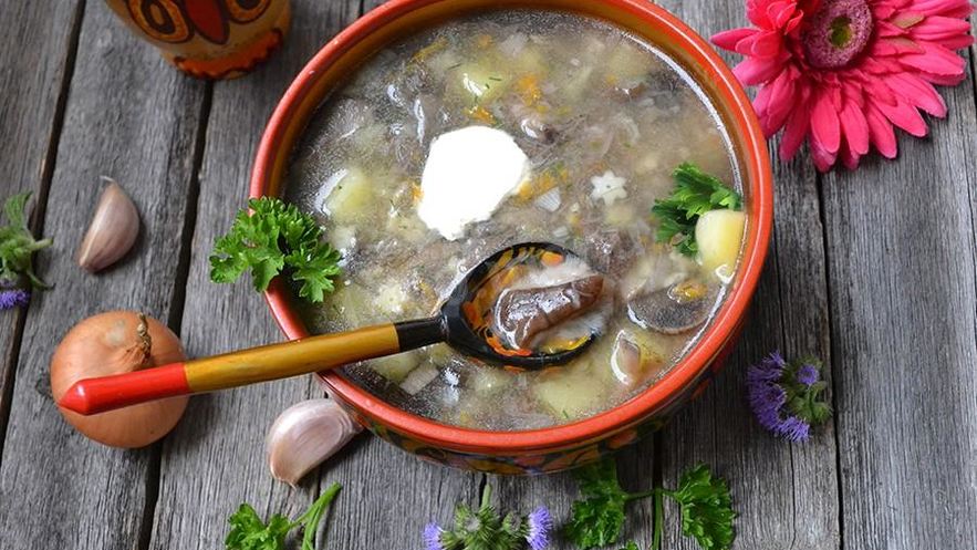 Рецепт супа из подберезовиков замороженных