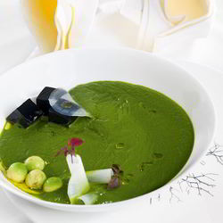 Рецепт Супа из щавеля с желе из краснокочанной капусты