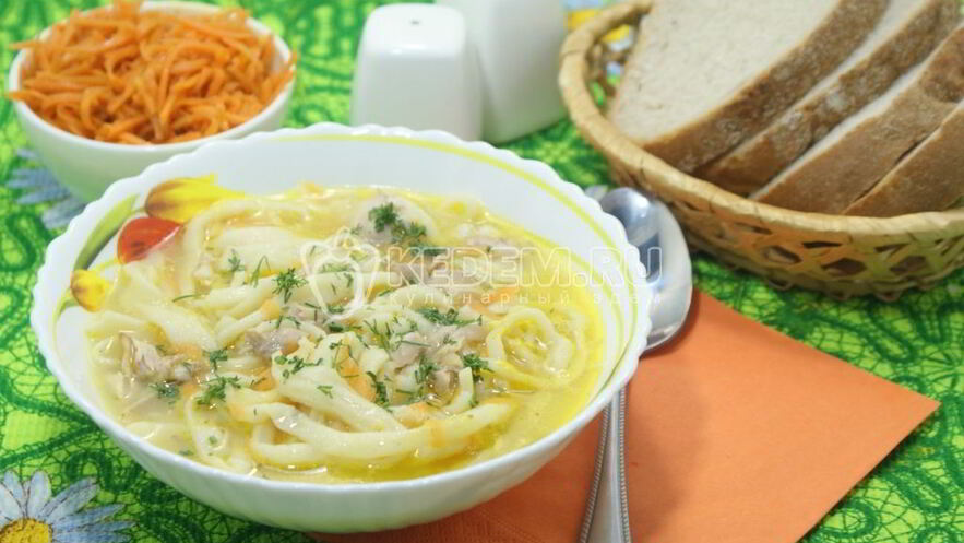Рецепт супа куриного с лапшой
