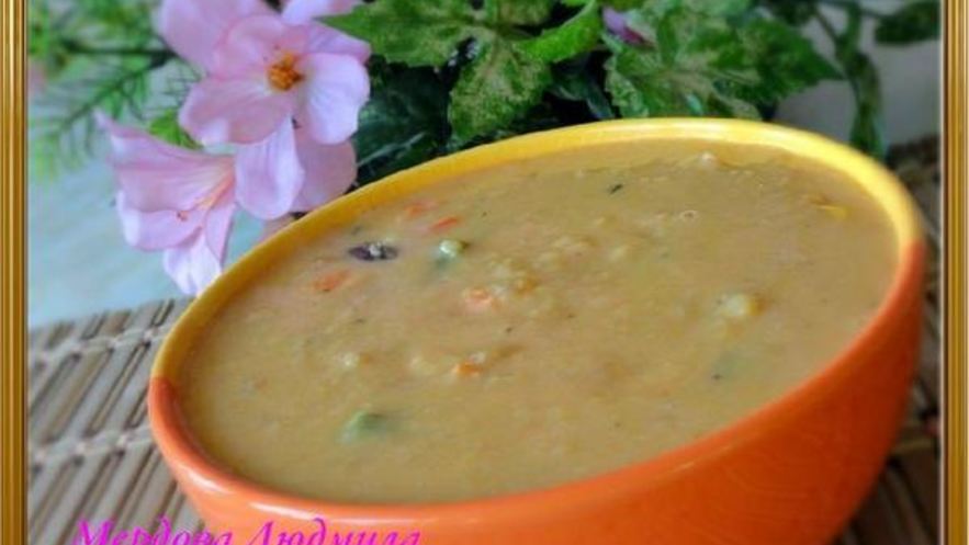 Рецепт горохового супа-пюре с овощами