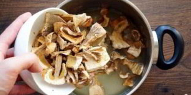 Рецепт грибного супа-пюре из сушеных грибов