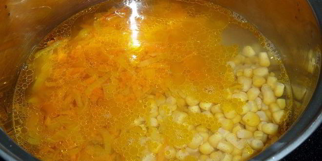 Рецепт кукурузного супа-пюре с тунцом