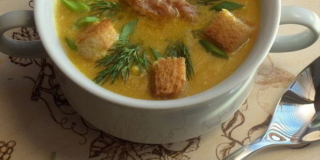 Рецепт кукурузного супа-пюре с тунцом