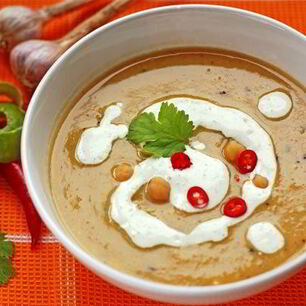 Рецепт Пряного супа-пюре из нута