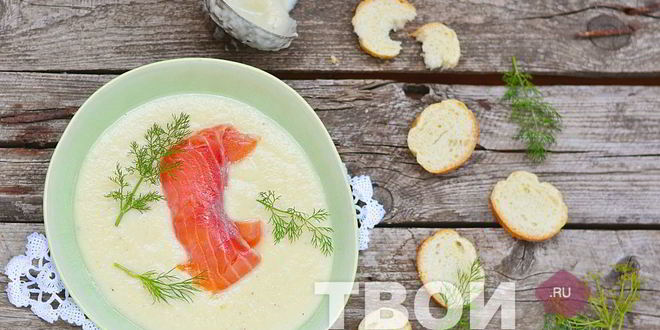 Рецепт супа-пюре из овощей с семгой