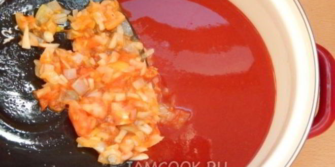 Рецепт супа пюре из томатного сока