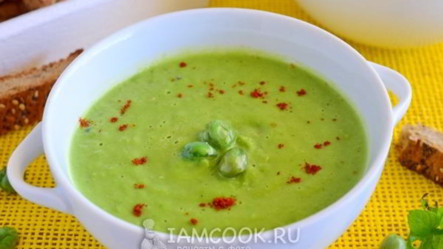 Рецепт супа-пюре из замороженного зеленого горошка