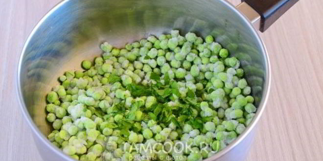 Рецепт супа-пюре из замороженного зеленого горошка