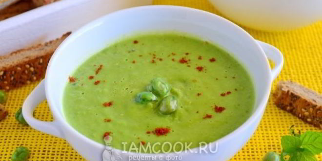 Рецепт супа-пюре из замороженного зеленого горошка