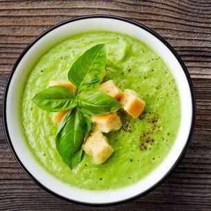 Рецепт Супа-пюре с базиликом на курином бульоне