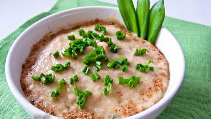 Рецепт супа-пюре с черемшой и мускатным орехом