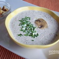 Рецепт Супа-пюре с шампиньонами и сыром