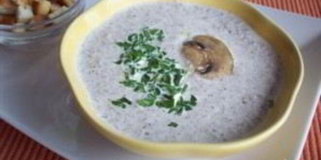 Рецепт супа-пюре с шампиньонами и сыром