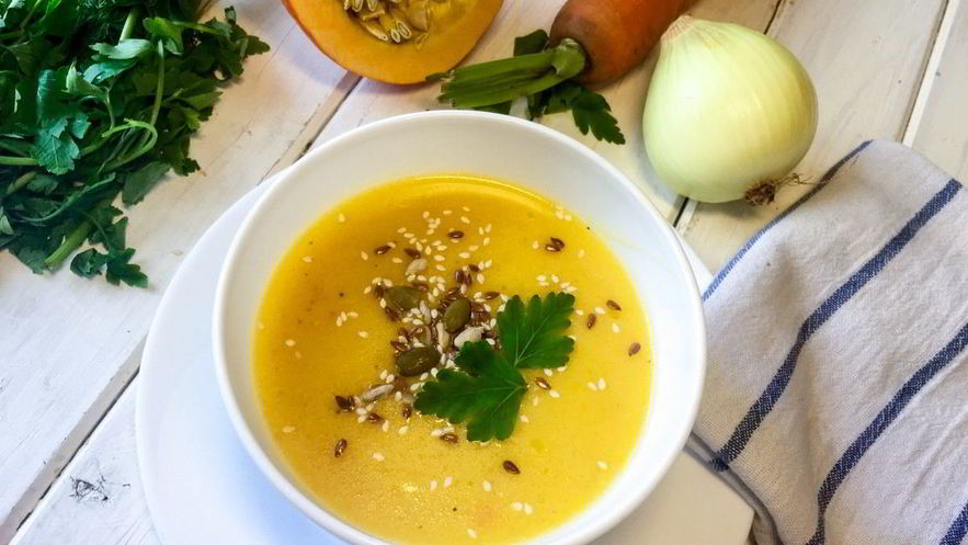 Рецепт супа-пюре с запеченной тыквой