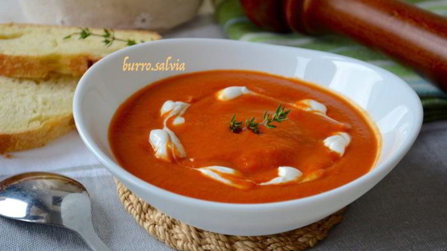 Рецепт томатного супа-пюре с нутом
