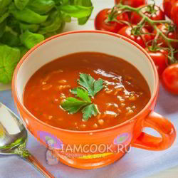 Рецепт Томатного супа-пюре с рисом