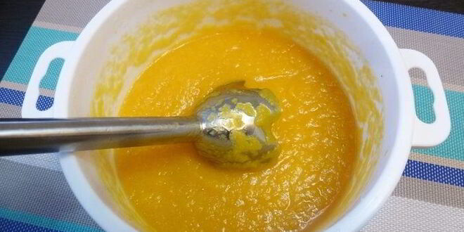 Рецепт тыквенного супа-пюре с чесноком и розмарином