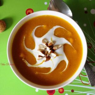 Рецепт Тыквенного супа-пюре с миндальным ароматом