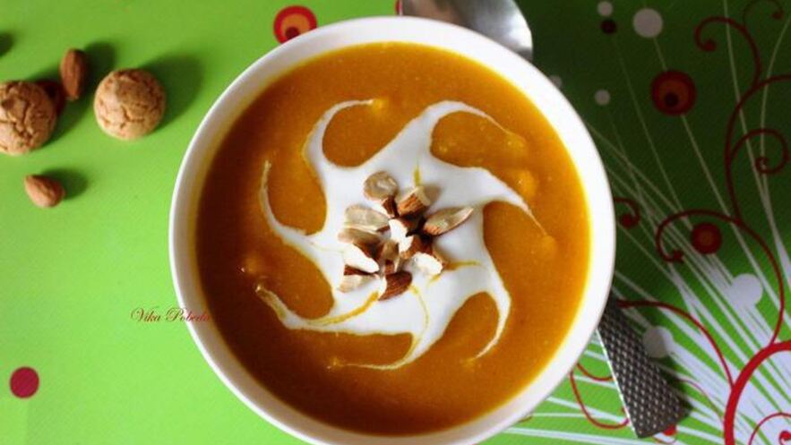 Рецепт тыквенного супа-пюре с миндальным ароматом