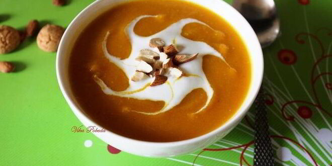 Рецепт тыквенного супа-пюре с миндальным ароматом