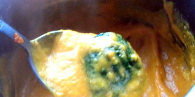 Рецепт тыквенного супа-пюре со шпинатом