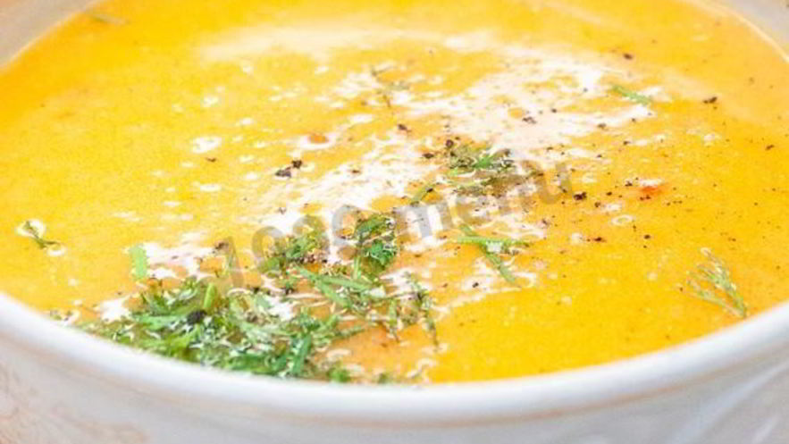 Рецепт витаминного супа пюре из тыквы с чили
