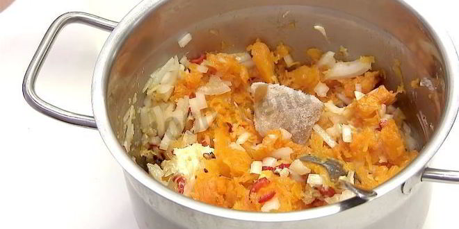 Рецепт витаминного супа пюре из тыквы с чили