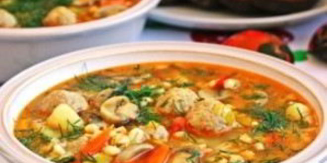 Рецепт супа с фрикадельками и перловкой