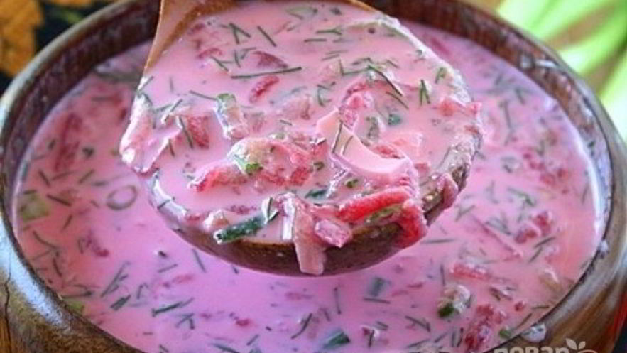 Рецепт свекольника на кефире холодный