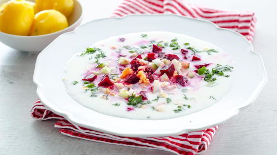 Рецепт свекольника на кефире